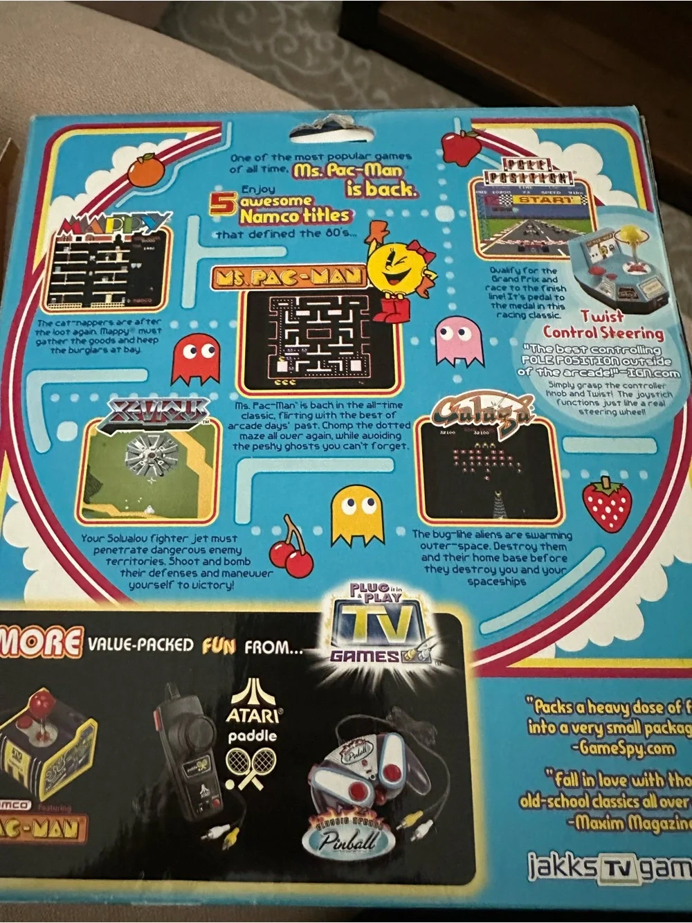 Ms Pac-Man Plug & Play TV Games Console - Blue